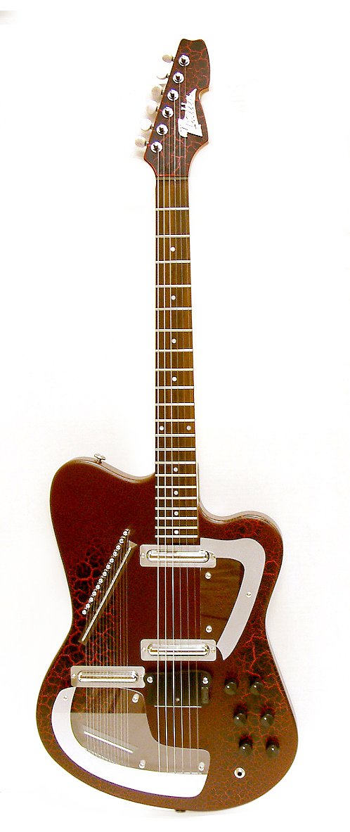 Italia Modena Electric Sitar Red Crackle | Desertcart Fiji